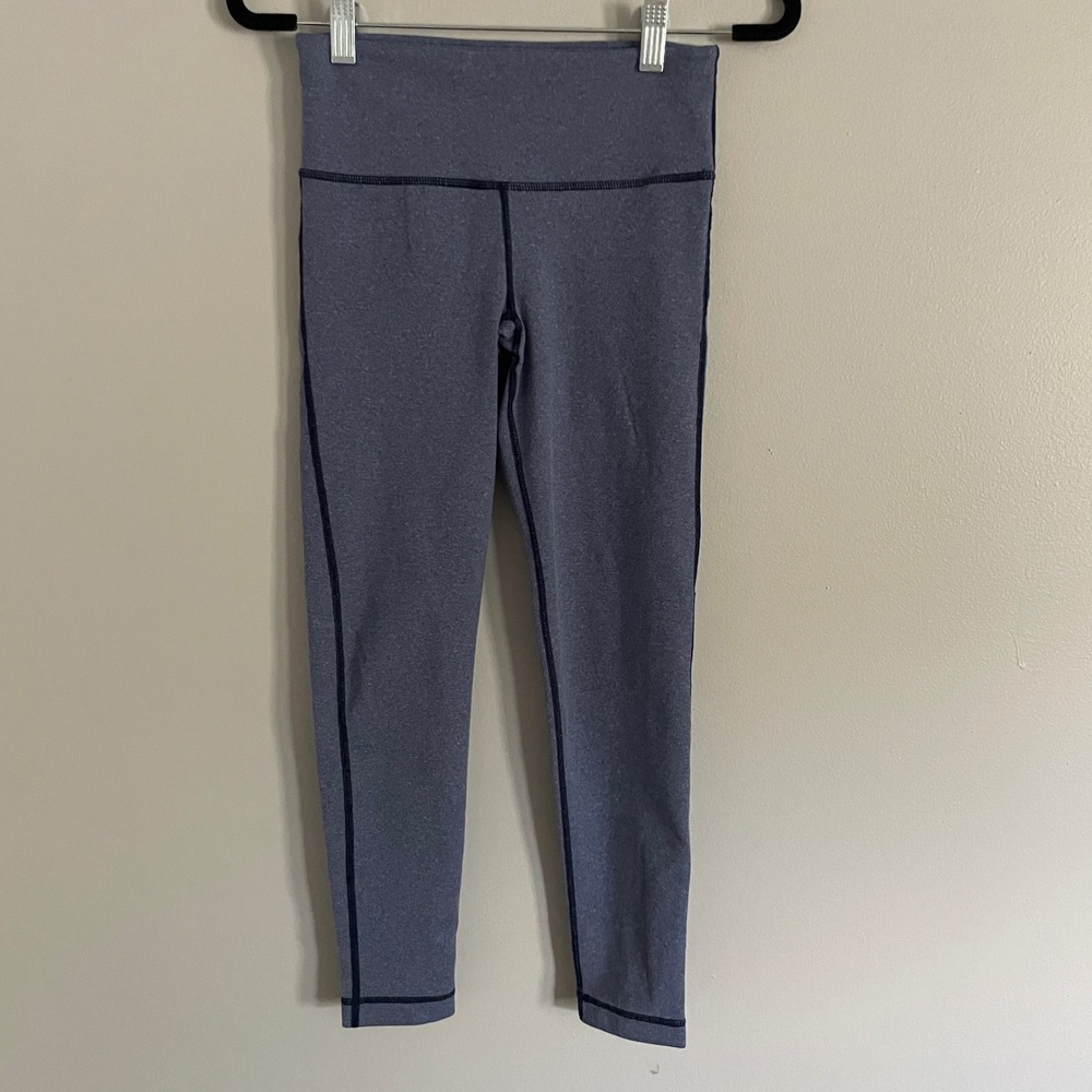 Vineyard Vines Performance Leggings Womens XS Blue Heathered High Rise Athletic